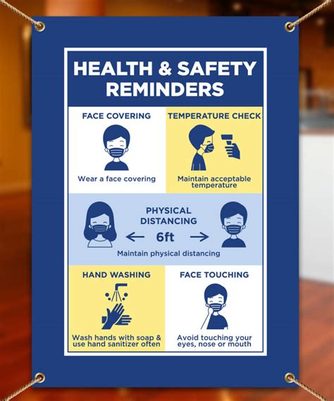 Health And Safety Reminders Banner - Get 10% Off Now