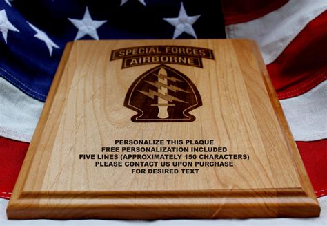 SPECIAL FORCES PLAQUE US Army airborne, sf, ranger, delta forces ...