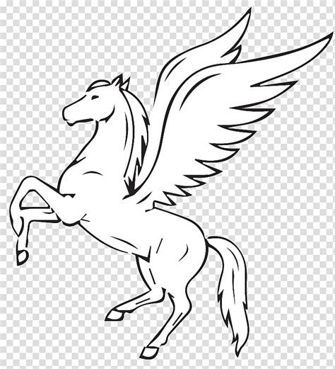 Pegasus Clipart Black And White