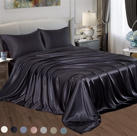 Satin Radiance Soft Silky Satin Sheets Solid Color Deep Pocket Twin ...