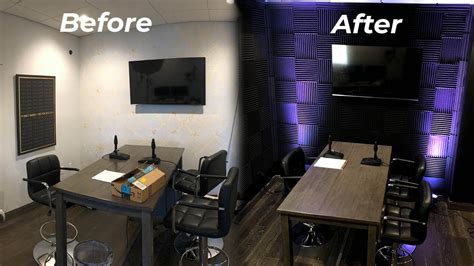 How to make a podcast room (Before Vs After) - YouTube