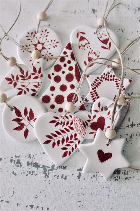 Set of 9 Christmas tree decorations Ornaments Scandinavian Christmas ...