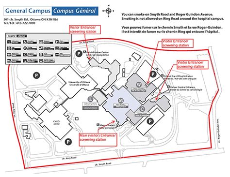 General Hospital Screening Entrance Map