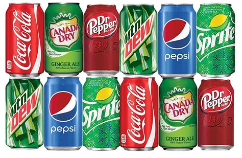 BGM Assortment of Soda, Coca-Cola, Pepsi, Dr Pepper, Mountain Dew, Sprite and Ginger Ale ...