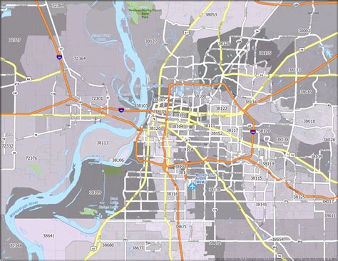 Memphis Zip Code Map - GIS Geography