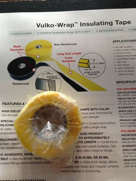 Vulko-Wrap insulating tape sample