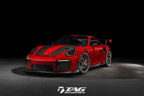 Red Porsche 911 Gets a Distinct Look with Carbon Fiber Accents — CARiD.com Gallery