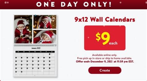 Walmart Photo Centre - $9 Custom Wall Calendar