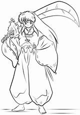 InuYasha Coloring Pages  Free Printable For Kids sketch template