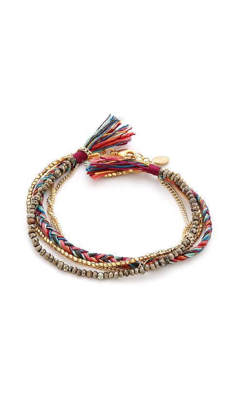 Lyst - Shashi Maya Bracelet - Teal Multi in Red