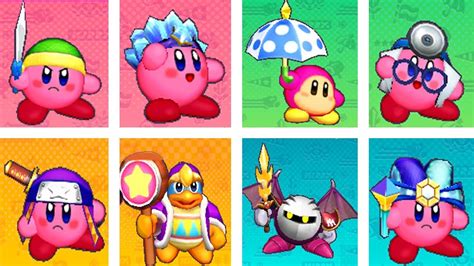 Kirby Battle Royale - All Copy Abilities - YouTube