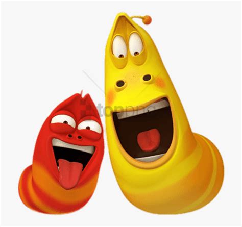 Larva Red And Yellow Funny Faces Png - Larva Cartoon, Transparent Png ...