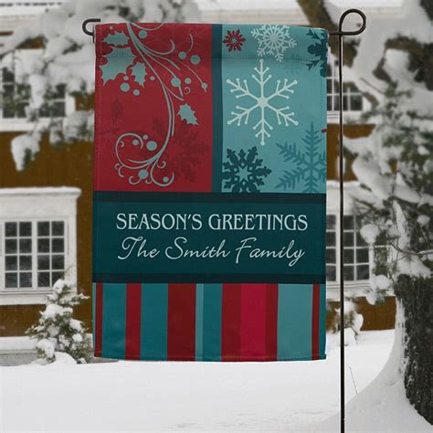 Personalized Christmas Garden Flags - Happy Holidays