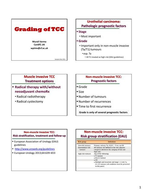 (PDF) Urothelial carcinoma: Grading of TCC Stage · Grading pTa papillary TCC Grading pTa ...