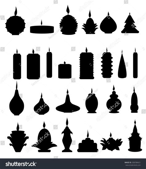 Different Shapes Candle - Vector - 338788421 : Shutterstock