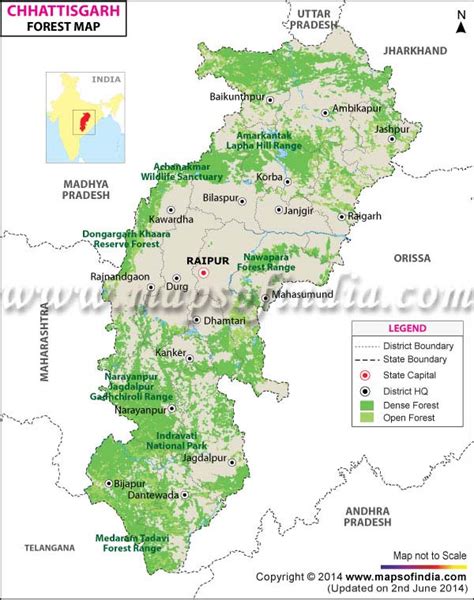 Chhattisgarh Forest Map