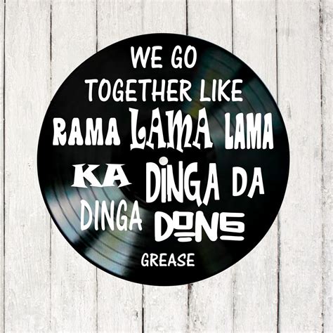 Song Lyric Wall Decor-grease We Go Together Song Lyrics on a | Etsy