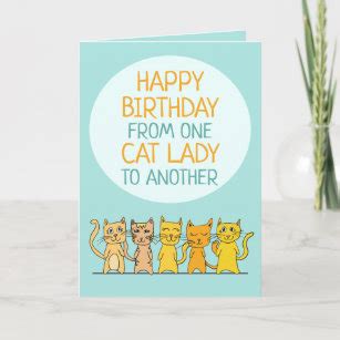 Crazy Cat Lady Birthday Cards | Zazzle