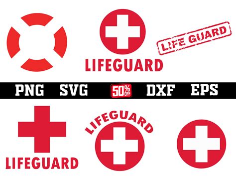 Lifeguard SVG Bundle Lifeguard Logo Svg Red Cross SVG Silhouette Cut ...