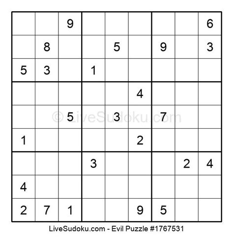 Evil Sudoku Online #1767531 - Live Sudoku