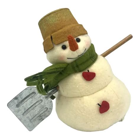 HALLMARK MITFORD SNOWMAN 12" Plush Max with Shovel Pot on Head Jan ...