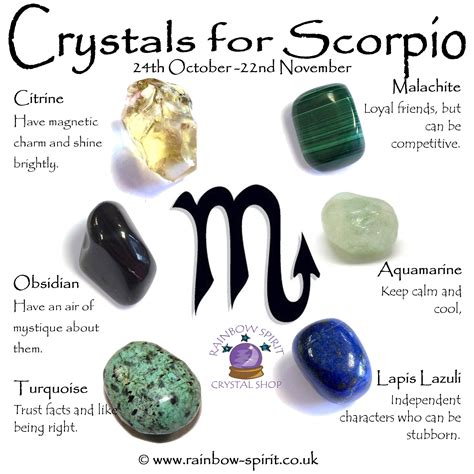 Scorpio Birthstones Crystal Set | Etsy