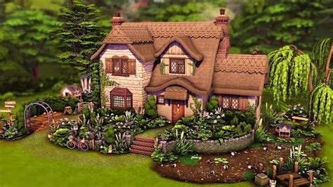 Country Family Cottage | The Sims 4 Speed Build - YouTube