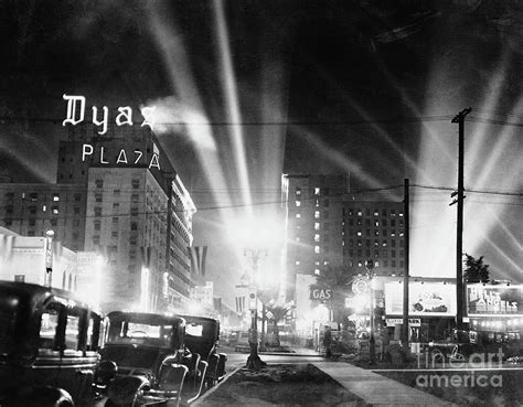 Hollywood Boulevard At Night Photograph by Bettmann