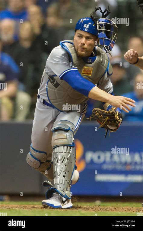 Milwaukee, WI, USA. 23rd May, 2017. Toronto Blue Jays catcher Russell ...