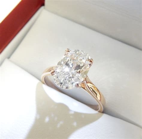 Oval Diamond Rose Gold Solitaire Engagement Ring - DiamondNet