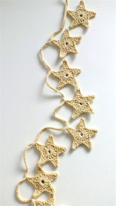 Crochet Eco Friendly Garland Christmas Star Garland Wall - Etsy