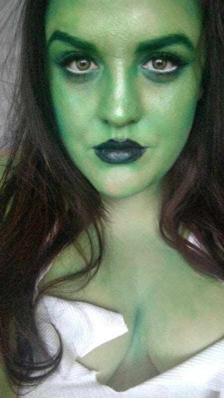 She hulk, makeup, Halloween, ideas, cartoon, green, body paint ...