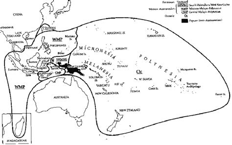 Distribution of the Austronesian language family. This huge language ...