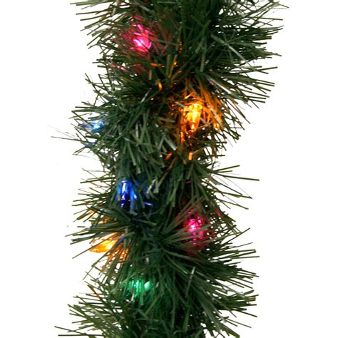 GE 3.5-in x 45-ft Pre-Lit Indoor/Outdoor Pine Artificial Christmas ...