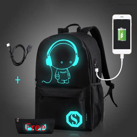 Luminous School Backpack Cool Boys School Backpack Music Boy Backpacks ...