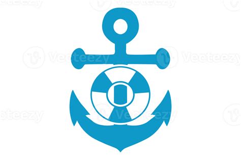 Blau Marine Anker Logo Symbol mit transparent Hintergrund 24037165 PNG