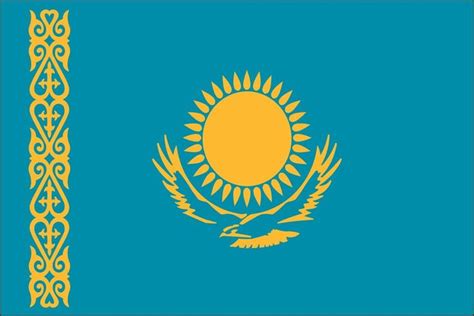 Kazakhstan 3ft x 5ft Indoor Polyester Flag | Banderas internacionales ...