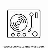 Turntable Coloring Pages For Kids  Free To sketch template
