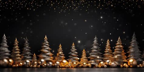 Premium AI Image | Christmas tree on dark background