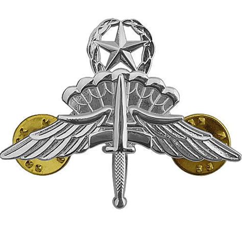 Military Free Fall Jumpmaster Parachute (HALO Wings) Badge | USAMM