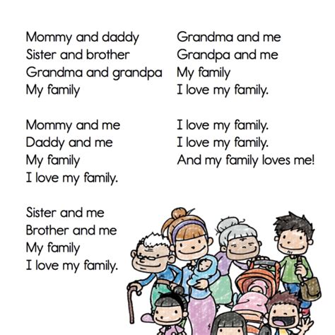 Kids Songs 1: Let's Take a Walk "My Family" Lyric Sheet - ELF Learning