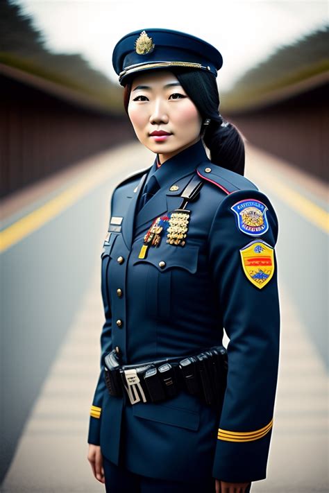 Lexica - Nice Japanese girl, in police uniform, with a rifle, full ...