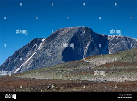 Snøhetta, highest mountain in the Dovrefjell range, Dovrefjell-Sunndalsfjella National Park ...