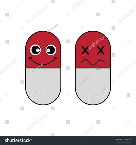 Cute Happy Drug Characters Cartoon Art Stock Vector (Royalty Free ...