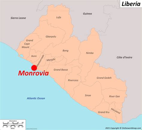 Monrovia Map | Liberia | Detailed Maps of Monrovia