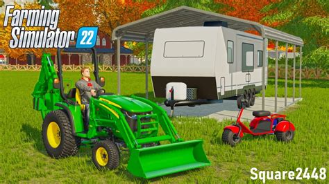 First Project With John Deere 3046R & Marketplace Find! | FS22 Homeowner - YouTube