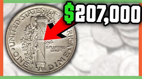 $207,000 RARE DIME WORTH MONEY - MERCURY DIME FULL SPLIT BANDS!! - YouTube