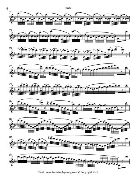 Carnival of Venice by Briccialdi. Sheet music for Flute, page 4. | Carnival of venice, Sheet ...