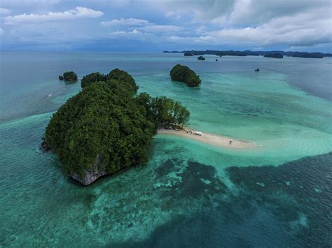 Aerial of Palau Rock Islands Photograph by Harry Donenfeld - Fine Art ...