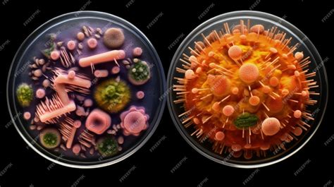 Premium AI Image | Bacteria microscopic unicellular organisms ...